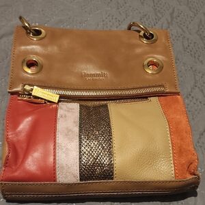 Hammitt Brown and Red Leather Crossbody Bag
